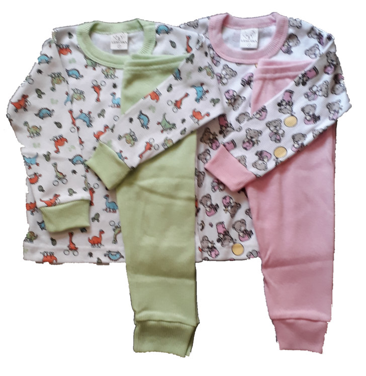 475 - Conjunto Camiseta com Calça Canelado Estampado - 1-2-3